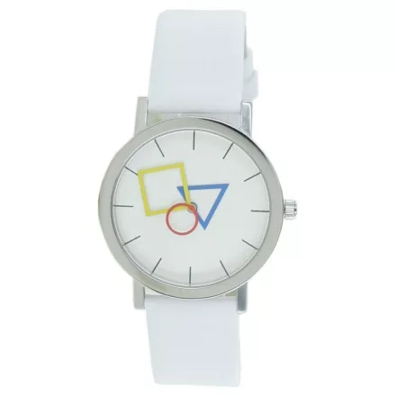 Aristo Bauhaus Unisex férfi női óra nemesacél 4D85IW bőr fehér