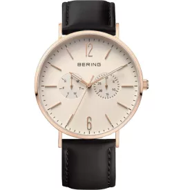   Bering Unisex férfi női óra karóra Ultra vékony - 14240-664 bőr