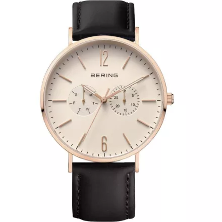 Bering Unisex férfi női óra karóra Ultra vékony - 14240-664 bőr