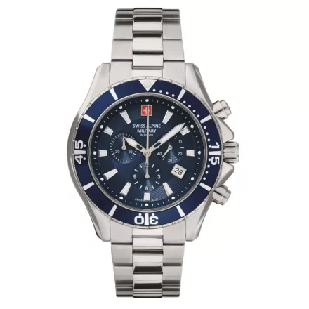 Swiss Alpine Military férfi óra Kronográf analóg 7040.9135SAM nemesacél