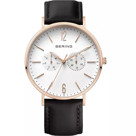 Bering férfi óra karóra Ultra vékony 14240-464 bőr anyag