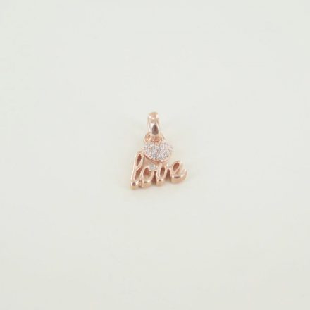Esprit nyaklánc kiegészítő Charms gyöngy nemesacél rosegold LOVE cirkónia ESCH016