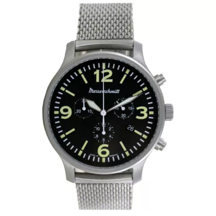 Aristo férfi Messerschmitt óra Flieger Kronográf ME-3H205M nemesacél