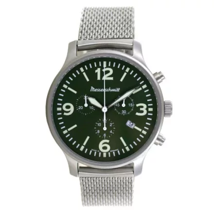 Aristo férfi Messerschmitt óra Flieger Kronográf ME-3H204M nemesacél