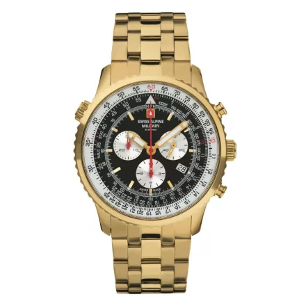 Swiss Alpine Military férfi óra Kronográf analóg 7078.9117SAM nemesacél