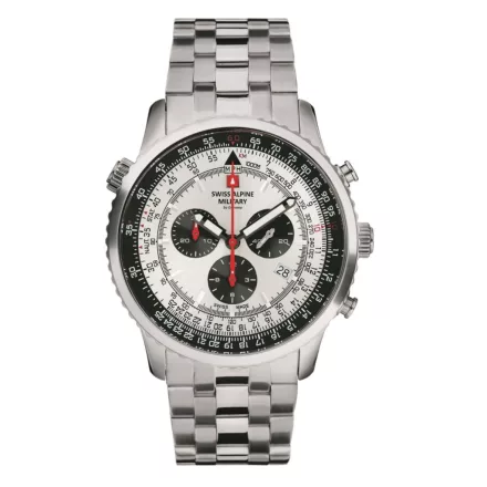 Swiss Alpine Military férfi óra Kronográf analóg 7078.9132SAM nemesacél