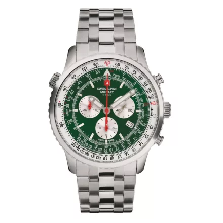 Swiss Alpine Military férfi óra Kronográf analóg 7078.9134SAM nemesacél