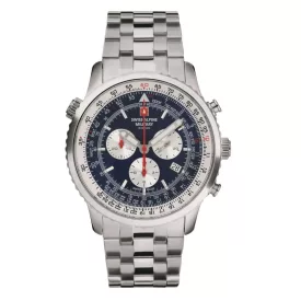   Swiss Alpine Military férfi óra Kronográf analóg 7078.9135SAM nemesacél