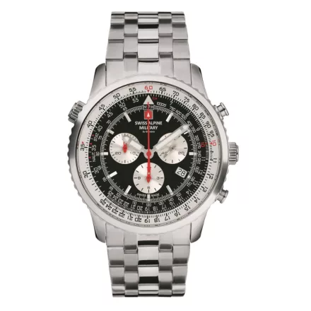 Swiss Alpine Military férfi óra Kronográf analóg 7078.9137SAM nemesacél