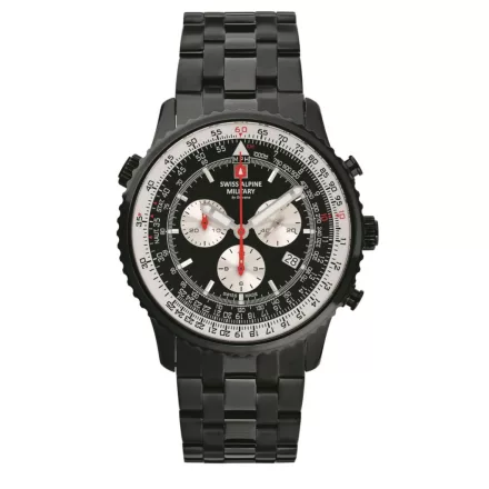 Swiss Alpine Military férfi óra Kronográf analóg 7078.9177SAM nemesacél