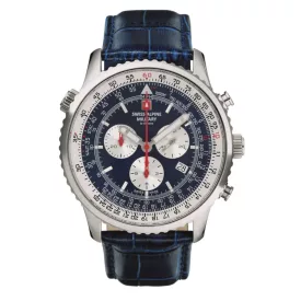   Swiss Alpine Military férfi óra Kronográf analóg 7078.9535SAM bőr