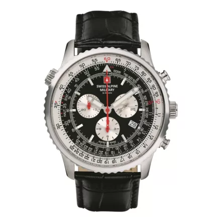 Swiss Alpine Military férfi óra Kronográf analóg 7078.9537SAM bőr