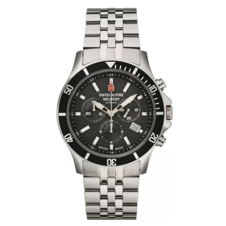 Swiss Alpine Military férfi óra Kronográf analóg 7022.9137SAM nemesacél