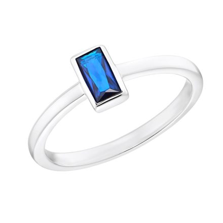 s.Oliver ékszer Női gyűrű ezüst 925 cirkónia kék 203144 56 (17.8 mm Ø)