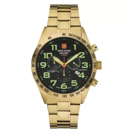 Swiss Alpine Military férfi óra Kronográf analóg 7047.9114SAM nemesacél