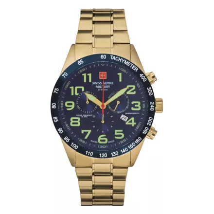 Swiss Alpine Military férfi óra Kronográf analóg 7047.9115SAM nemesacél