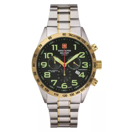 Swiss Alpine Military férfi óra Kronográf analóg 7047.9144SAM nemesacél