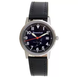   Aristo Unisex férfi női Messerschmitt óra Fliegeruhr - Komet 80 év ME163-80-4 bőr