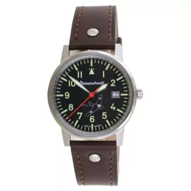   Aristo Unisex férfi női Messerschmitt óra Fliegeruhr - Komet 80 év ME163-80-3 bőr