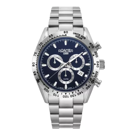 Roamer férfi óra analóg Kronográf 850837 41 45 20 Monza 100 nemesacél