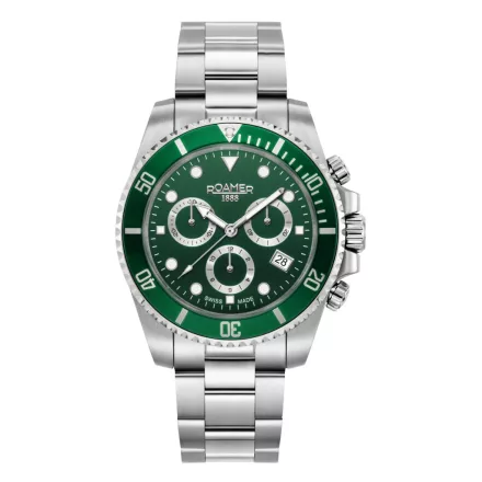 Roamer férfi óra analóg Kronográf 851837 41 75 20 Deep Sea 100 nemesacél