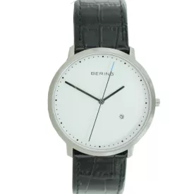   Bering férfi óra karóra vékony klasszikus - 11139-404 bőr Kroko