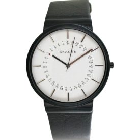 Skagen férfi óra karóra Ancher bőr SKW6243