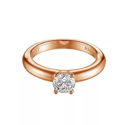 Esprit Női gyűrű ezüst rosegold cirkónia Grace ESRG91608C180-1