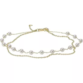   Fossil Női karkötő Fußkette nemesacél Goldfarben Glasperlen JF03740710