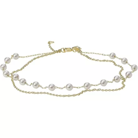 Fossil Női karkötő Fußkette nemesacél Goldfarben Glasperlen JF03740710