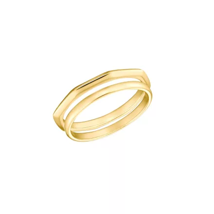 s.Oliver ékszer Női gyűrű ezüst goldfarben cirkónia 203498 54 (17.2 mm Ø)
