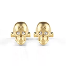   Philipp Plein férfi Mandzsetta Ékszer nemesacél IP arany 3D koponya PJ9AA06CU