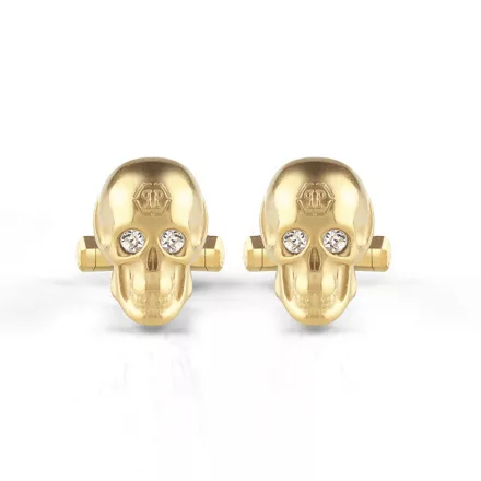 Philipp Plein férfi Mandzsetta Ékszer nemesacél IP arany 3D koponya PJ9AA06CU