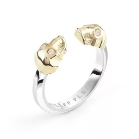   Philipp Plein Női gyűrű nemesacél Bicolor 3D koponya Totenkopf PJ3AA01R 54 (17.2 mm Ø)