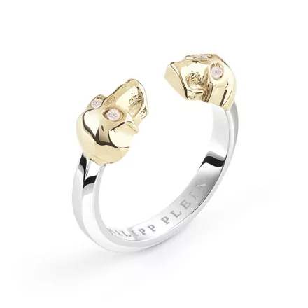Philipp Plein Női gyűrű nemesacél Bicolor 3D koponya Totenkopf PJ3AA01R 58 (18.4 mm Ø)
