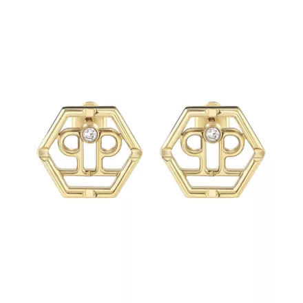 Philipp Plein Női fülbevaló ékszer nemesacél IP arany HEXAGON PJ2AA06EU