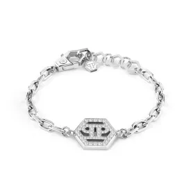   Philipp Plein Női karkötő nemesacél ezüst HEXAGON PJ2AA03BU
