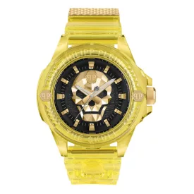   Philipp Plein férfi óra analóg THE $KULL szintetikus sárga PWWAA0123