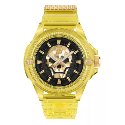 Philipp Plein férfi óra analóg THE $KULL szintetikus sárga PWWAA0123
