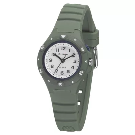 SINAR Jugenduhr óra karóra analóg Unisex férfi női XB-19-3 olivgrün