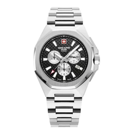 Swiss Alpine Military férfi óra Kronográf analóg 7005.9137SAM nemesacél