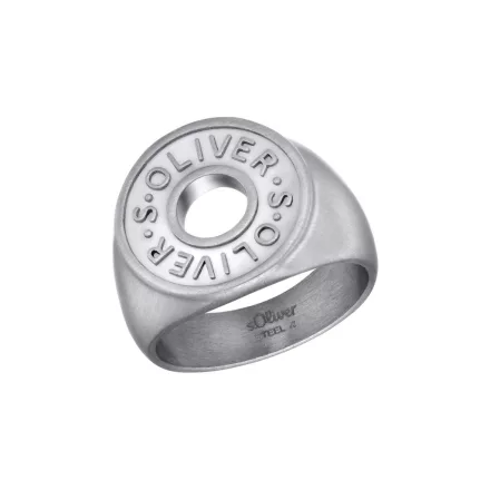 s.Oliver ékszer férfi gyűrű nemesacél ezüst 203685 60 (19.1 mm Ø)