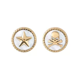   Philipp Plein Női fülbevaló ékszer nemesacél IP arany MINI LOGO PJ2EA07EU