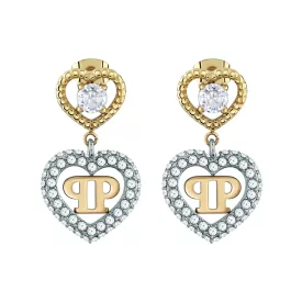   Philipp Plein Női fülbevaló ékszer nemesacél IP arany ROCKED szív PJZEA03EU