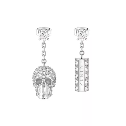 Philipp Plein Női fülbevaló ékszer nemesacél ezüst SLIDING $KULL PJ3EA02EU