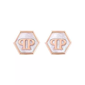   Philipp Plein Női fülbevaló ékszer nemesacél IP rózsa arany MINI LOGO PJ2EA13EU