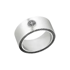   s.Oliver ékszer férfi gyűrű nemesacél ezüst iránytű 203780 60 (19.1 mm Ø)