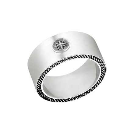 s.Oliver ékszer férfi gyűrű nemesacél ezüst iránytű 203780 60 (19.1 mm Ø)