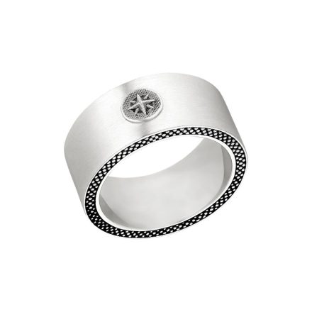 s.Oliver ékszer férfi gyűrű nemesacél ezüst iránytű 203780 64 (20.3 mm Ø)