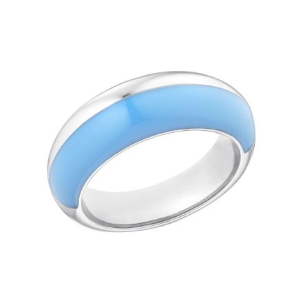 s.Oliver ékszer Női gyűrű nemesacél ezüst emailliert kék 203797 54 (17.2 mm Ø)
